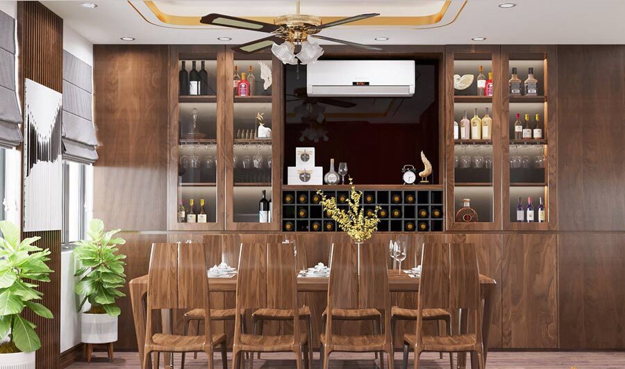 Dự án biệt thự 3 tầng nội thất gỗ óc chó – Mrs. Chi (Hải Phòng)