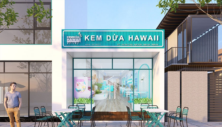 Chuỗi cửa hàng Kem dừa Hawaii - Bắc Giang, Nghệ An